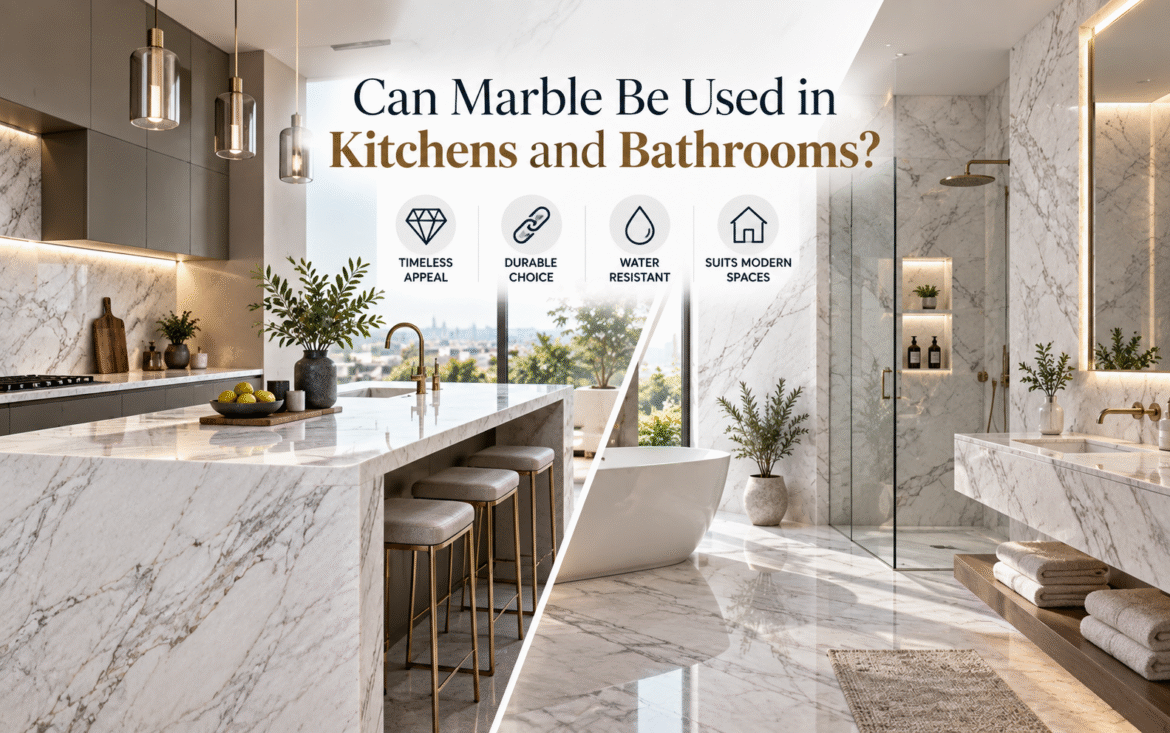 Can Marble Be Used in Kitchens and Bathrooms?