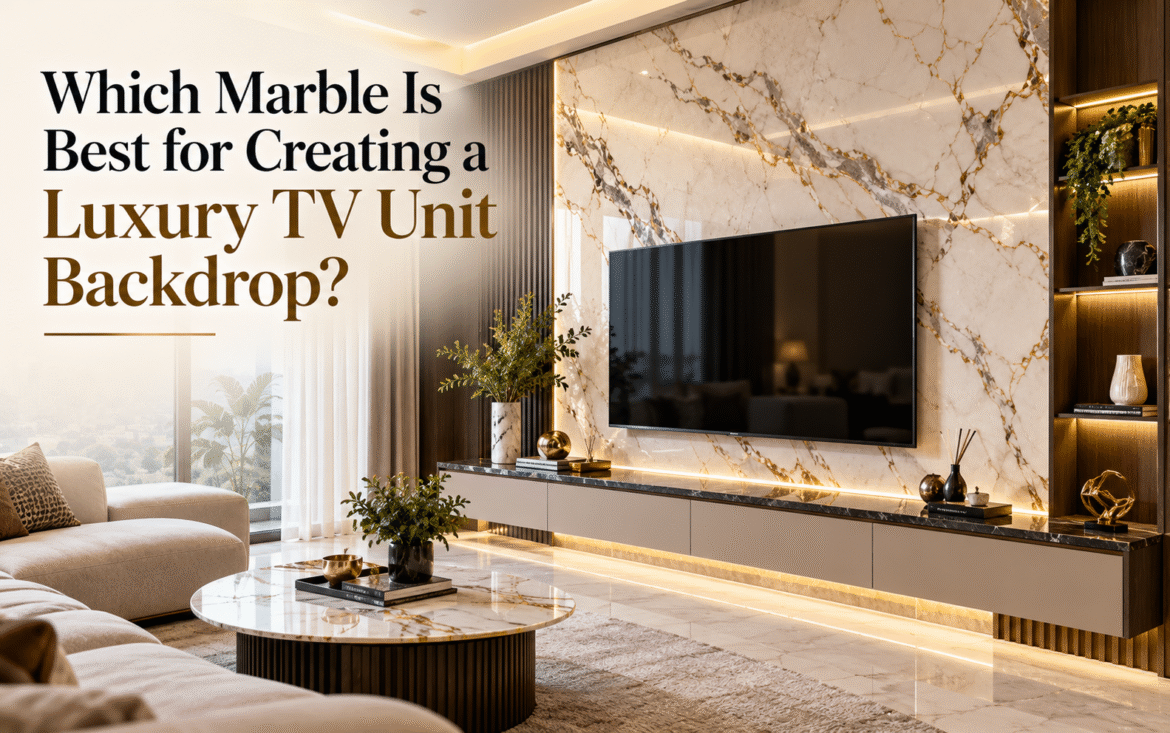 Luxury Marble TV Wall Living Room