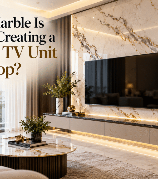 Luxury Marble TV Wall Living Room