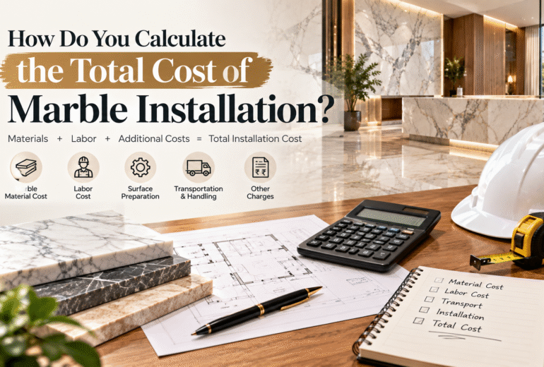 How Do You Calculate the Total Cost of Marble Installation?
